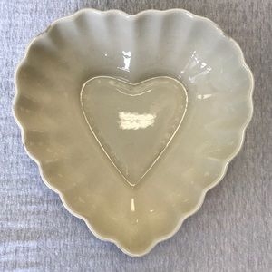 Beleek heart shaped candy dish